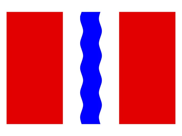 Bandeira Assunto Federal Russo Oblast Omsk — Vetor de Stock
