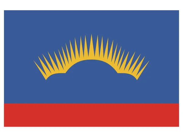 Bandeira Sujeito Federal Russo Oblast Murmansk —  Vetores de Stock