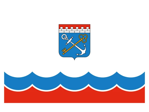 レニングラード州のロシア連邦主体の旗 — ストックベクタ