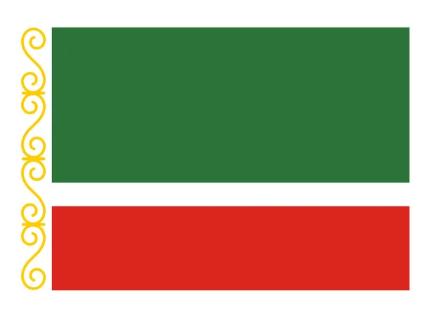 车臣共和国俄罗斯联邦主体国旗 — 图库矢量图片