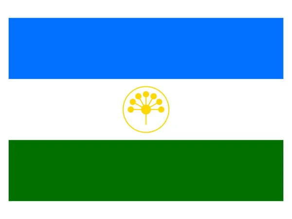 Bandeira Assunto Federal Russo República Basquetostão —  Vetores de Stock