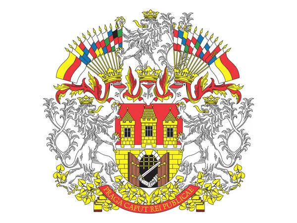 Wappen Der Tschechischen Region Prag — Stockvektor