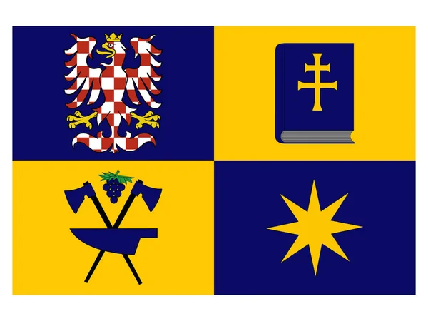 Bandeira Região Checa Zln —  Vetores de Stock