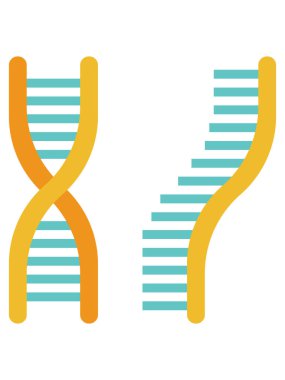 Genetik DNA ve RNA Virüs Helix Strand 'in Klip Sanatı İllüstrasyonu