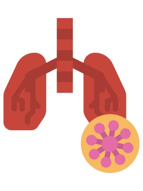 Corona-virüsünün akciğerlere saldırması ve zatürreeye yol açmasının klip sanatı