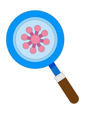 Büyüteç Altında Corona-virüsünün klip sanatı