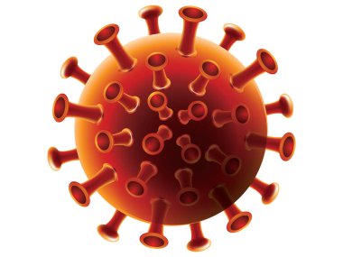 Corona Virüsü Simgesinin 3B Klip Sanatı