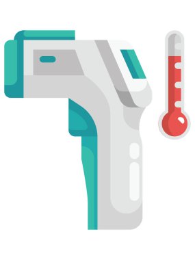 Dijital Kızılötesi Termometrenin Klip Sanatı İllüstrasyonu