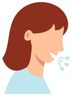 Corona Virüsü Belirtisi Olarak Hapşırmanın Klip Sanatı İllüstrasyonu