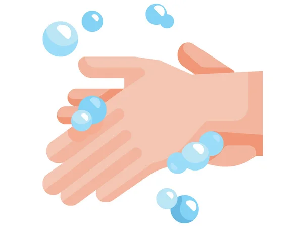 Clip Art Illustration Hand Washing Prevention Corona Virus — 스톡 벡터