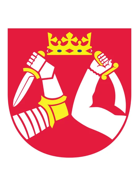 北カレリアのフィンランド地域の紋章のフラットベクトルイラスト — ストックベクタ
