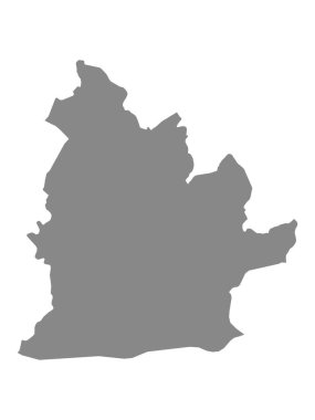 Nitra Slovakya Bölgesinin Düz Gri Haritası (Kraj)