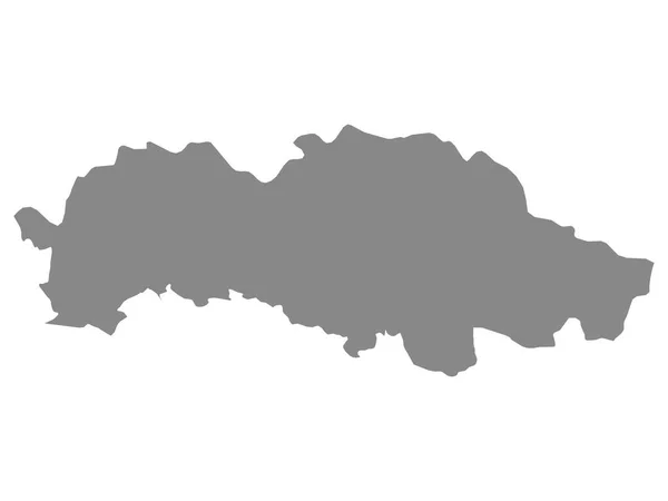 Επίπεδος Γκρίζος Χάρτης Της Περιφέρειας Της Σλοβακίας Kraj Του Presov — Διανυσματικό Αρχείο