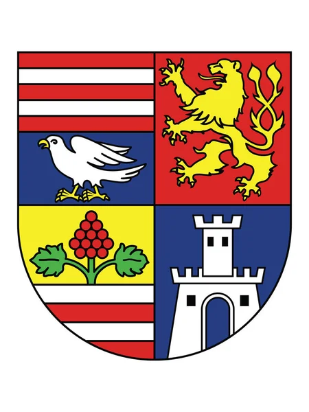 Płaski Herb Słowacji Kraj Koszycach — Wektor stockowy