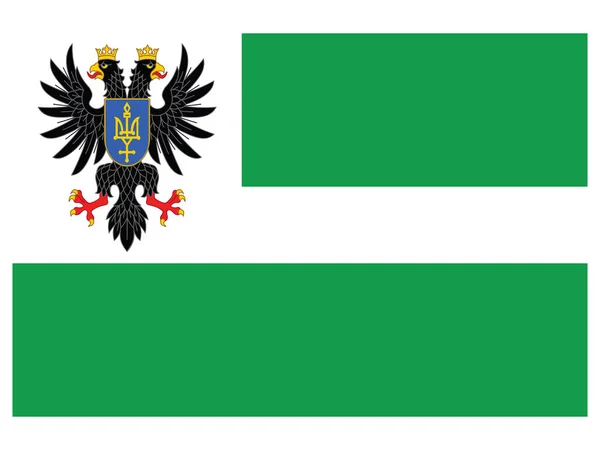 Bandeira Região Ucraniana Oblast Chernihiv — Vetor de Stock