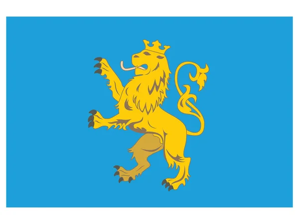 Bandera Región Ucrania Oblast Lviv — Archivo Imágenes Vectoriales