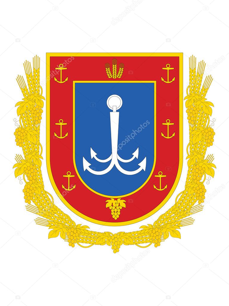 Coat of Arms of Ukrainian Region (Oblast) of Odessa