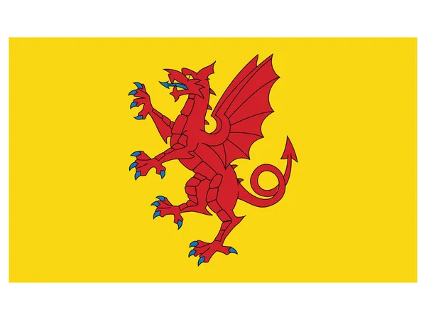 Flat Vektor Flagga Den Engelska Ceremonial County Somerset — Stock vektor