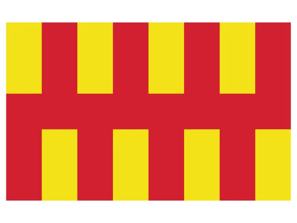 Flat Vector Flag English Ceremonial County Northumberland — Stock Vector