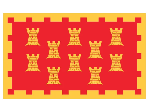 Плоский Векторный Флаг Английского Церемониального Графства Большой Манчестер — стоковый вектор
