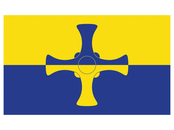 Flat Vector Flag English Ceremonial County Durham — Stockový vektor