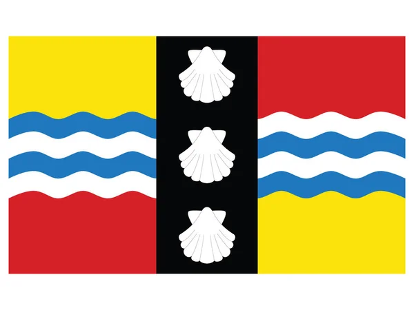 Flat Vector Flag English Ceremonial County Bedfordshire — Vector de stock