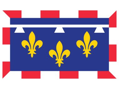 Merkez-Val de Loire Fransız Bölgesi Bayrağı