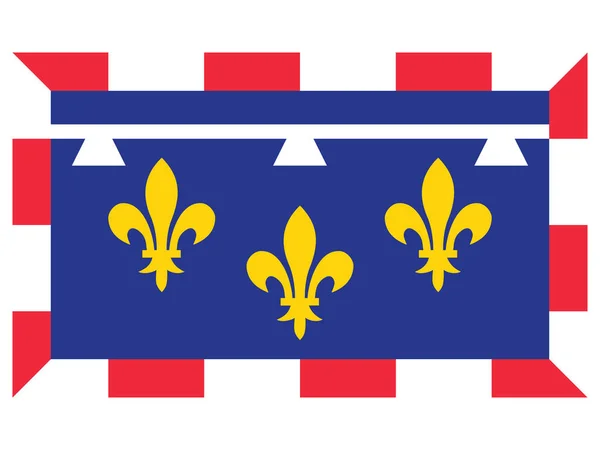 Bandera Región Francesa Centre Val Loire — Vector de stock