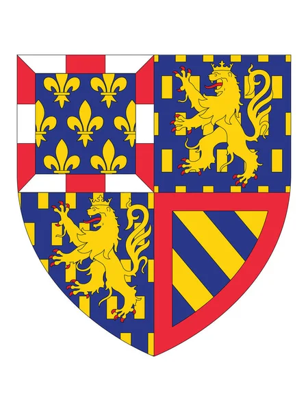 Escudo Región Francesa Bourgogne Franche Comte — Vector de stock