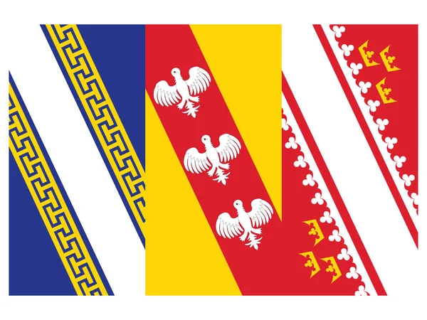 Флаг Французского Региона Большой Восток Большой Восток — стоковый вектор