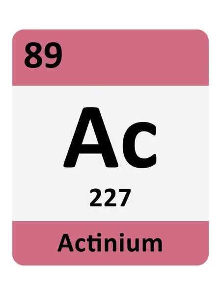 Назва Символ Атомна Маса Атомне Число Елементів Таблиці Періоду Актінія — стоковий вектор