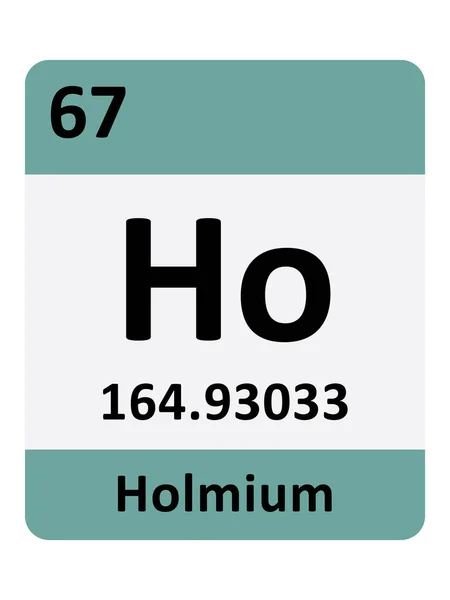 Name Symbol Atommasse Und Atomzahl Des Periodentabellenelements Holmium — Stockvektor