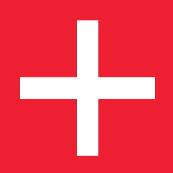 Voormalige Zwitserse Historische Vectorvlag Van Het Vroege Zwitserse Kruis Uit — Stockvector