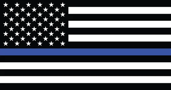 Former American Historic Vector Thin Blue Line Flag United States — Stock Vector