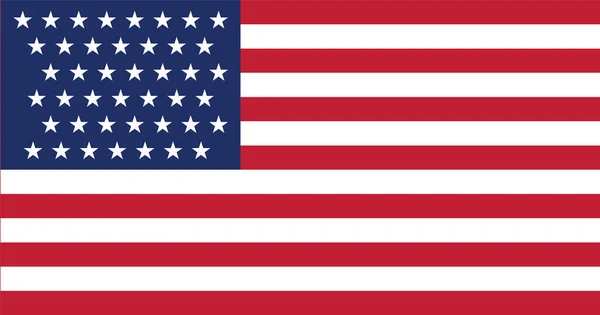 Antigo Vetor Histórico Americano Bandeira Dos Estados Unidos Entre 1890 —  Vetores de Stock