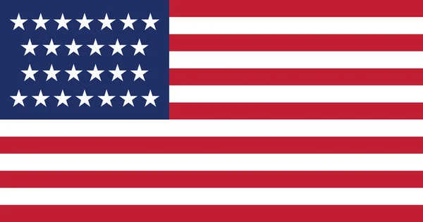 Ancien Drapeau Vectoriel Historique Américain Des États Unis Entre 1837 — Image vectorielle