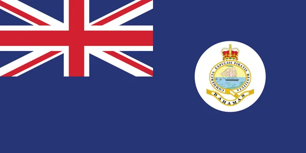 Колишній Багамський Історичний Векторський Прапор Багамських Островів 1869 1904 — стоковий вектор