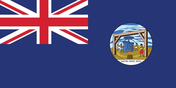 Voormalig Grenadiaanse Historische Vectorvlag Van Grenada Tussen 1875 1903 — Stockvector