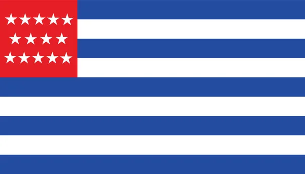 Πρώην Σαλβαδοριανή Ιστορική Σημαία Του Σαλβαδόρ Μεταξύ 1875 Και 1877 — Διανυσματικό Αρχείο