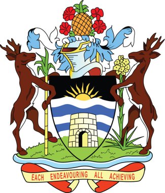 Antigua ve Barbuda 'nın resmi arması.