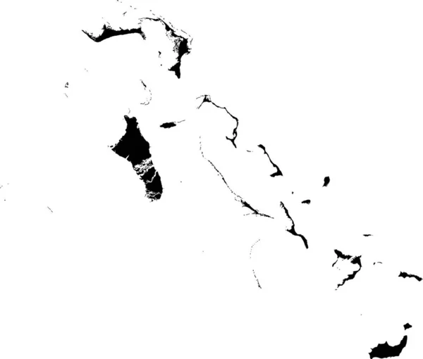 Mapa Vetorial Negro Comunidade Das Bahamas —  Vetores de Stock