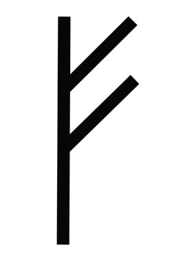 Black Simple Anglo-Sakson Futhorc Feoh 'un Mühürleri)