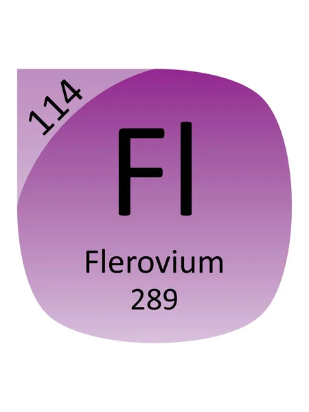 フレロビウムの周期表元素の名称 原子質量及び原子数 — ストックベクタ