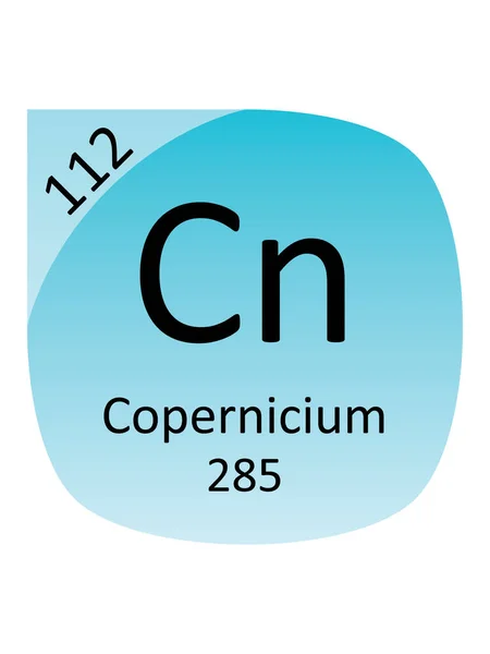 Nazwa Symbol Masa Atomowa Liczba Atomowa Elementu Tabeli Okresu Copernicium — Wektor stockowy