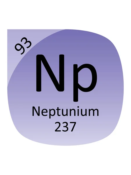 Naam Symbool Atoommassa Atoomnummer Van Het Periodetabel Element Neptunium — Stockvector