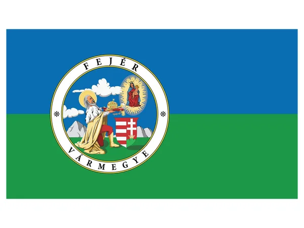 Bandeira Condado Húngaro Fejer — Vetor de Stock