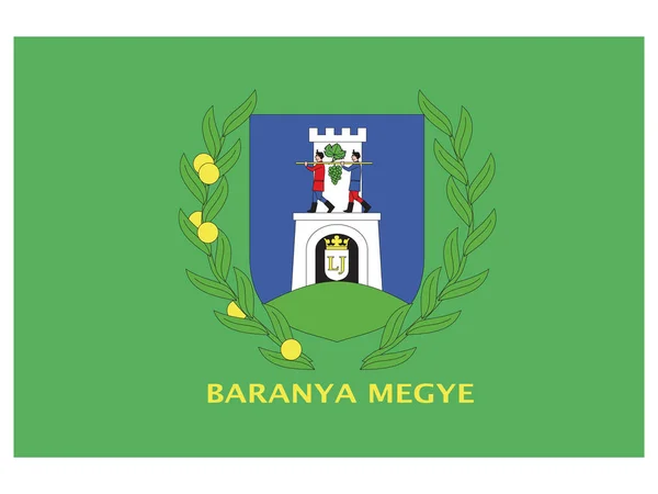 Флаг Венгерского Графства Баранья — стоковый вектор