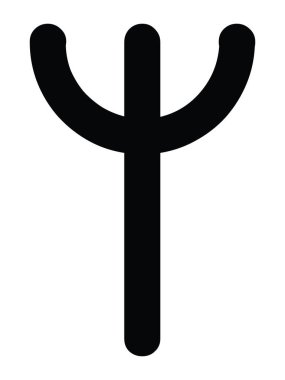 Siyah Basit Genç Futhark Mannaz 'ın Mühürleri