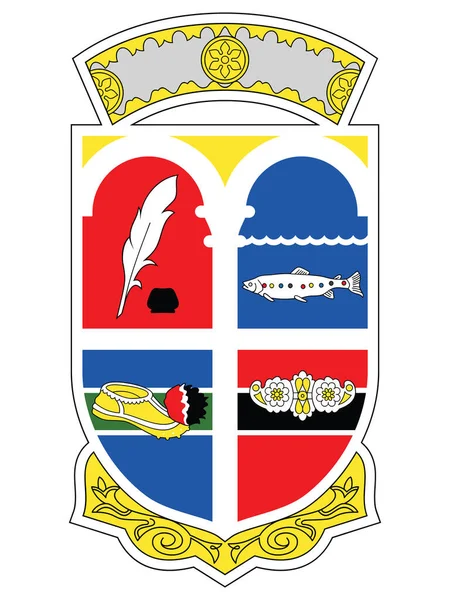 Escudo Del Condado Albanés Korce — Archivo Imágenes Vectoriales