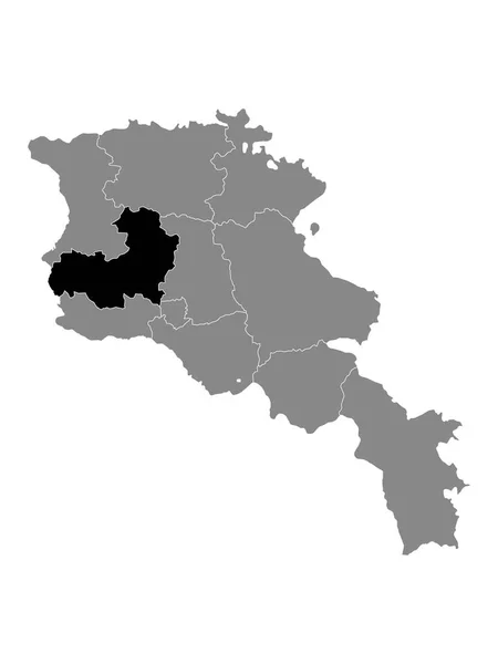 Black Location Map Armenian Province Aragatsotn Grey Map Armenia — стоковий вектор